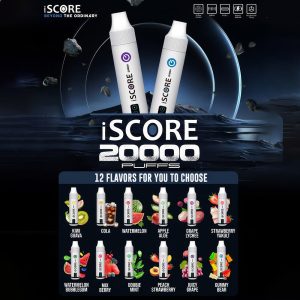 iScore 20000puff– คอยล์คู่รีดกลิ่นชัด มีLEDแสดงปริมาณน้ำยา ดึงรสชัดทุกคำ
